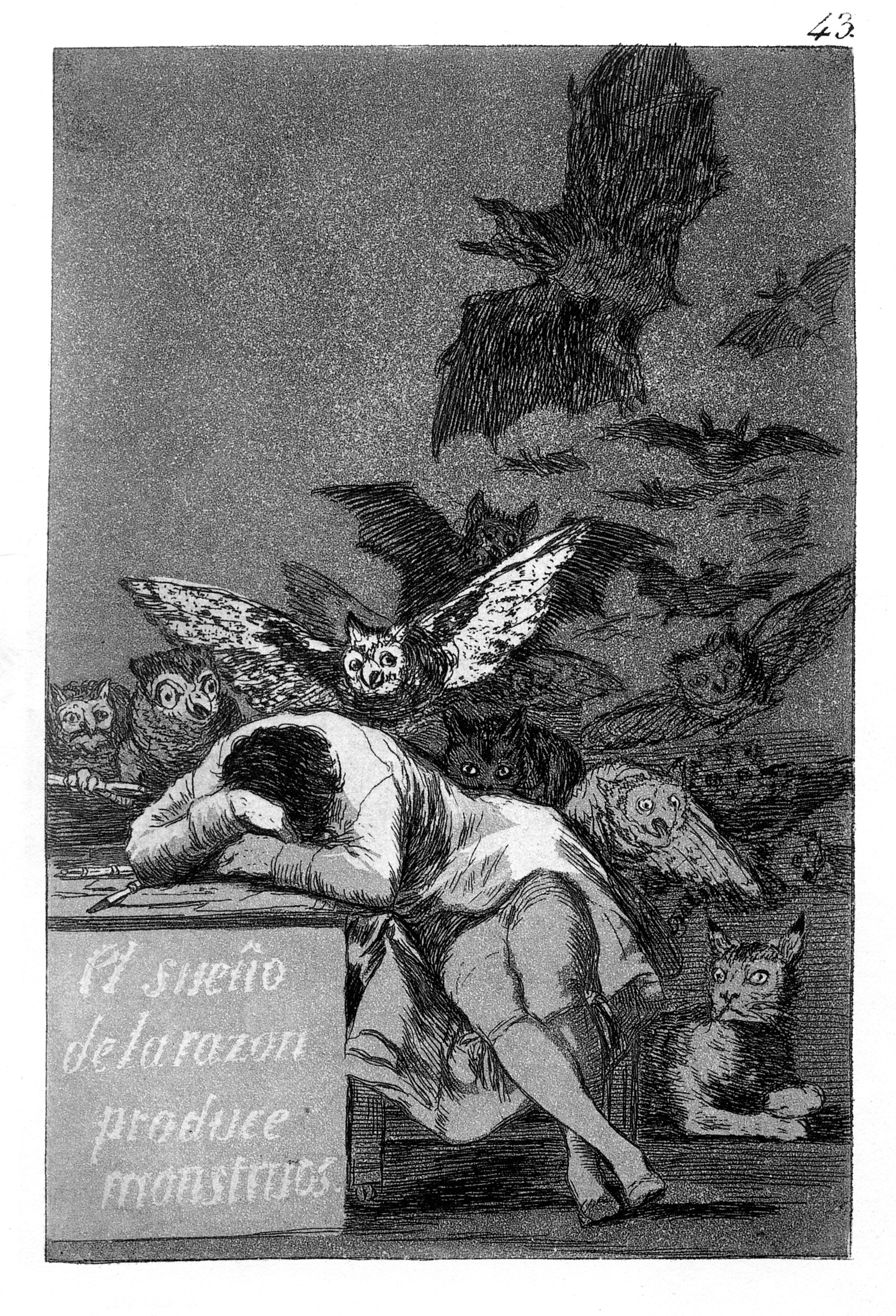 Francisco Goya, The Sleep of Reason Produces Monsters (1799)
